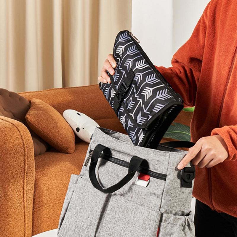 Multifunctional Baby Travel Changing Mat Foldable Waterproof Diaper Pad Nursing Mattress Crib Bag Bedding Essential