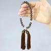 Informal Buddhist Prayer Beads for Women and Children, Natural Stone, Smoky Quartz