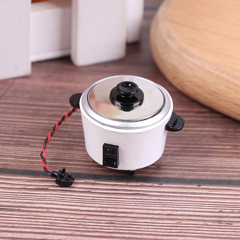 

Miniature White Black Rice Cooker Kitchen Decoration For 1:12 Diy Dollhouse белый