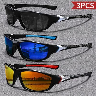 3 Pairs of Classic Retro Sports Style Glasses for Daily Wea Suitable for Both Men and Women Suitable for Beach Parties