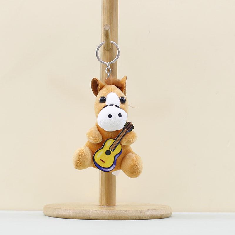 Horse Plush Toy Keychain With Guitar For Kids Collectors Kids Accessories