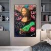 Reproduktionen Graffiti-Kunst Mona Lisa Leinwand Malerei Dollar Poster und Druck Wand Kunst Bild für Wohnzimmer Dekoration Cuadros