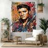Arazzo Decorazione Murale Elvis Arte per Memoriale di Animali Compleanno Matrimonio Sfondo Festa Regalo di Famiglia
