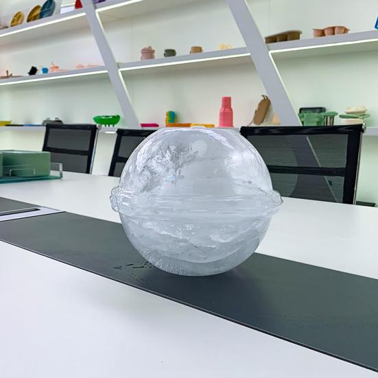 Large Spherical Ice Cube Molds Flexible Silicone Ice Sphere Maker 7.44 Inches Ice Ball Trays for Ice Buckets Camping And Baking