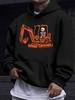 American/European Style Unisex Autumn/Winter Printed Hoodie Long-Sleeve Sweatshirt, Excavator Engineering Machinery Creative Print Hooded Sweatshirt,