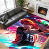 Anti‑Slip Crystal Velvet Floor Rug, Haikyuu Design Carpet for Indoor Living Bedroom Home Decoration