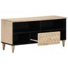 VidaXL Meuble TV 100x33x46 cm bois massif de manguier, support TV, armoire média, armoire hifi, unité TV, meuble multimédia, 358264