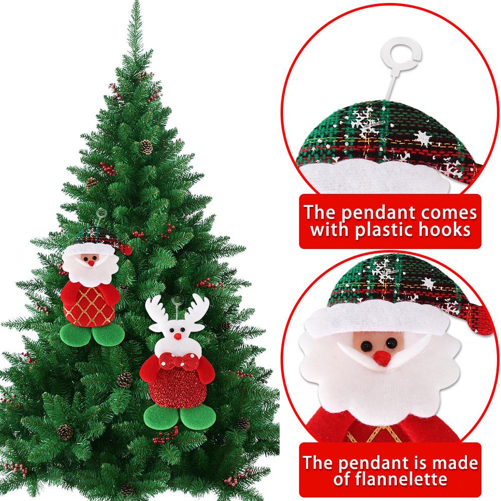 Charming Plush Christmas Decorations For Trees With Snowman Reindeer And Bear Design