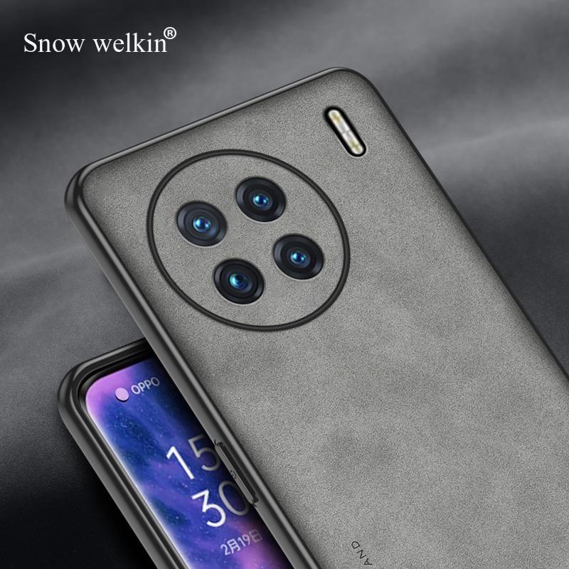 Luxury Sheepskin Leather Shockproof Silicone Case For Vivo X90 X90S X80 X70 X60 X60T X50 X30 Pro Plus Lite Phone Case Cover