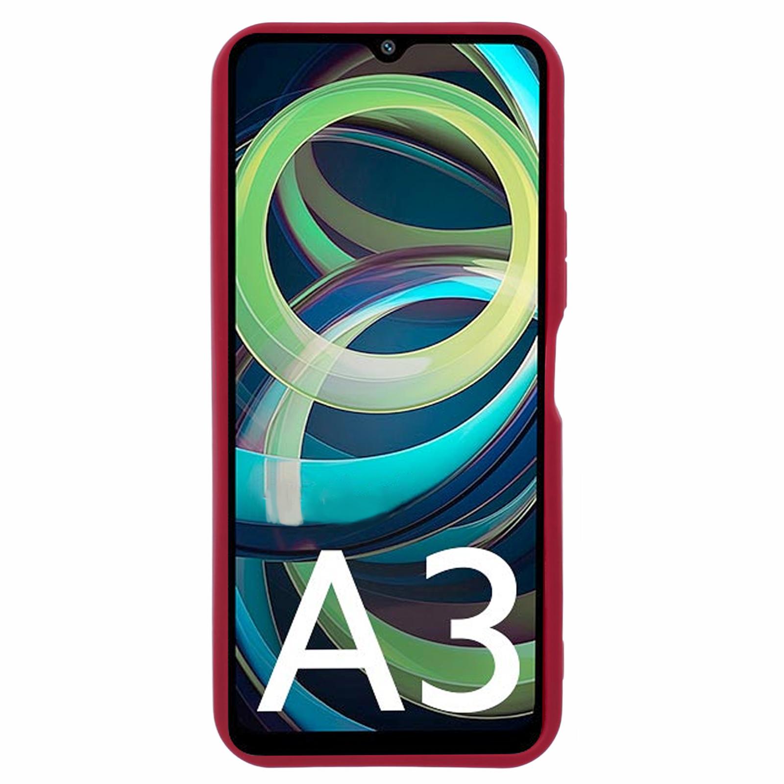

For Xiaomi Redmi A3 4G/Poco C61 4G Case TPU Phone Cover Precision Cut-Outs Anti-Scratch Red