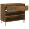 Shoe Rack Smoked Oak 70 x 36 x 60 cm Wood Based Material