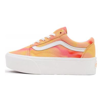 Scarpe da Ginnastica Casual Basse Old Skool Stackform Tela Pelle Scamosciata Unisex Sneaker Rosa Bianco VN0A7Q5MORA