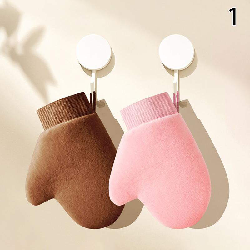 Rękawica do samoopalania ciała wielokrotnego użytku Krem Balsam Mus Rękawica do czyszczenia ciała Dwustronna Zapobiega lepkim dłoniom Aplikator Samoopalacz