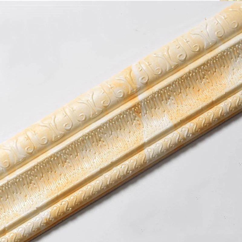 

2,3 м 3D текстурированные обои плинтус украшение самоклеящаяся гостиная спальня стена водонепроницаемая наклейка-рамка 1Pcs2.3mX8cm жёлтый