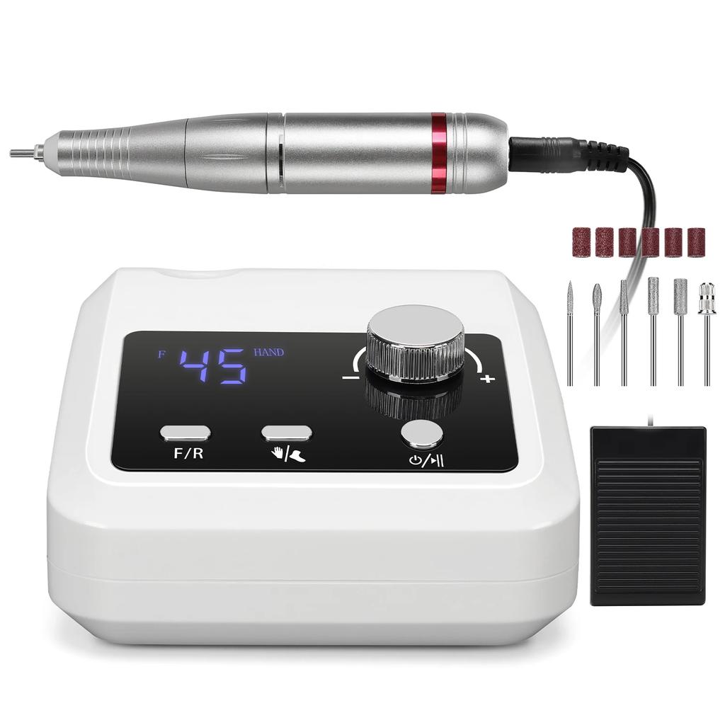 45000RPM Electric Nail Drill Machine for Nail Electric File Manicure Machine Nail Sander Portable Professional Nail Lathe Sander