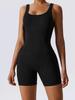 Quick-Drying Ribbed Yoga & Dance Bodysuit with Shorts