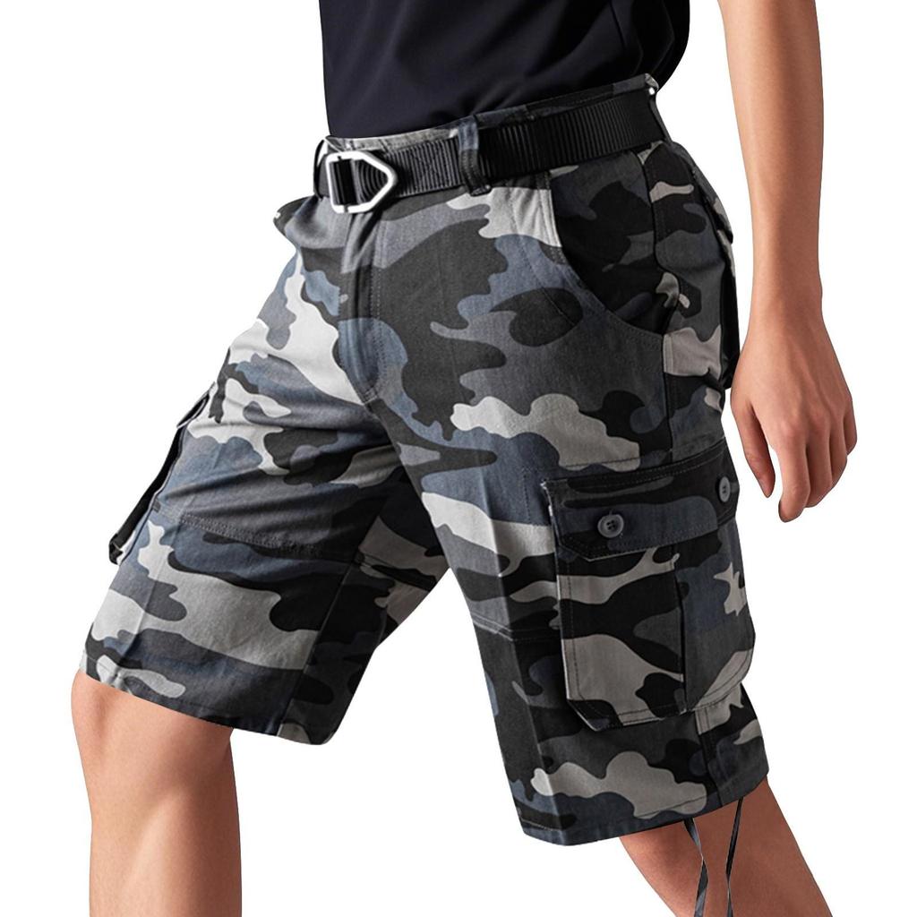 Heren Zomer Werkkleding Shorts Losse Casual Vijfpuntsbroek Heren Zomer Camouflage Casual Cargo Shorts