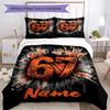 3pcs Custom Name Basketball Bedding Set Duvet Cover Closure Includes 1 Duvet Cover & 2 Pillowcases, Soft and Comfortable for All Seasons.