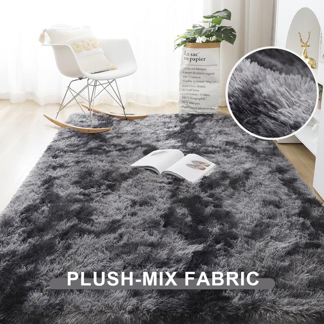 Šedý koberec do obývacího pokoje Plyšový koberec Ložnice Podlaha do pokoje Nadýchané rohože Protiskluzové domácí dekorační koberce Měkké sametové koberce Deka do dětského pokoje