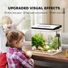 13L Glass Aquarium Fish Tank with Filter, LED Lighting, for Betta, Guppy, Mini Parrot Fish, Shrimp, 29 x 20 x 30.5cm