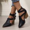 Women's Sandals  New Fashion Casual Ladies Pointed Toe Sexy Soft Leather High Heels Comfortable Women Shoes Heeled Sandal