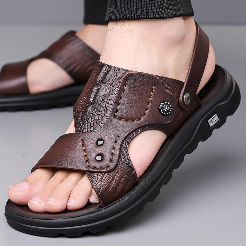 Summer new men's sandals men's trendy large size beach shoes fashion cool slippers men's shoes