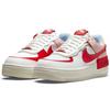 Nike Pantofi de sport pentru femei Air Force 1 Shadow Cracked Leather Alb Summit-Alb Gym-Roșu CI0919-108