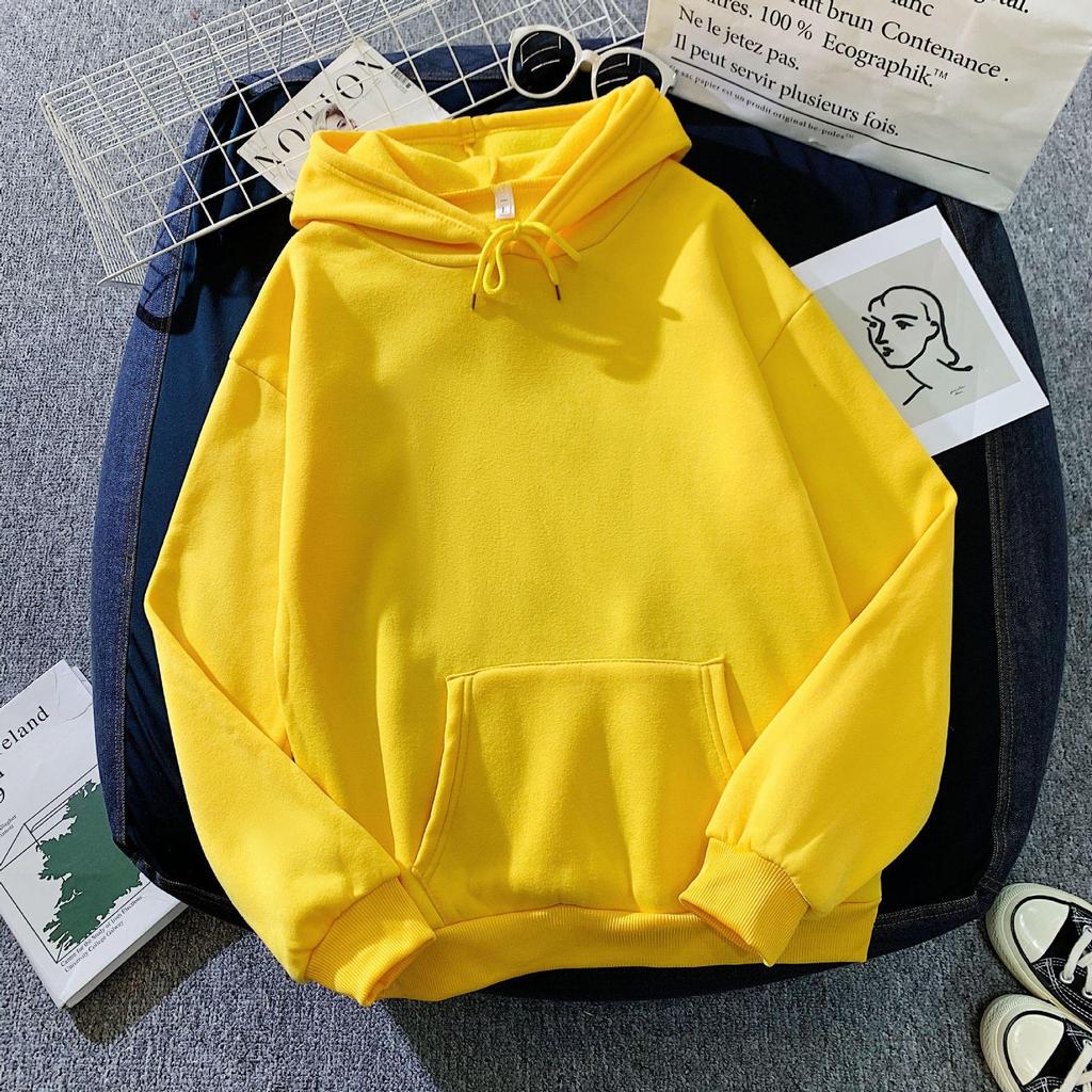 Autumn Casual Women's Solid Hoodie Comfortable Strecth Sweatshirts Loose Pocket Warm Clothes Fashion Street Female Pullovers