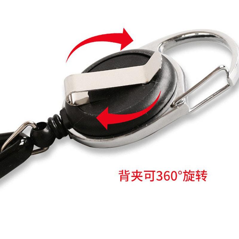 Outdoor Telescopic Buckle Cable Holder Certificate Buckle Anti Loss Device Telescopic Fire Machine Set Circular Easy Pull Buckle