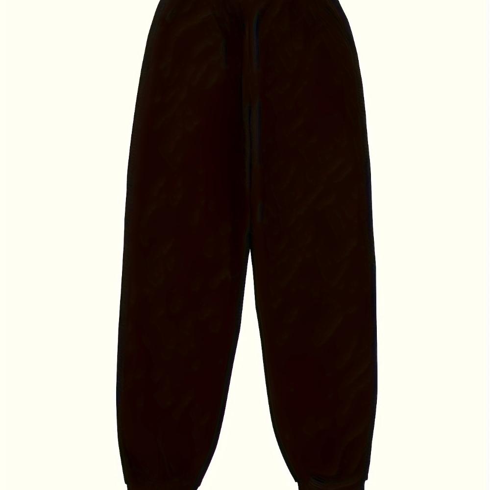 Drawstring Elastic Waist Letter Printing Pants Casual Jogger Women's Fleece Long Pant Fashion Street Female Sports Sweatpants