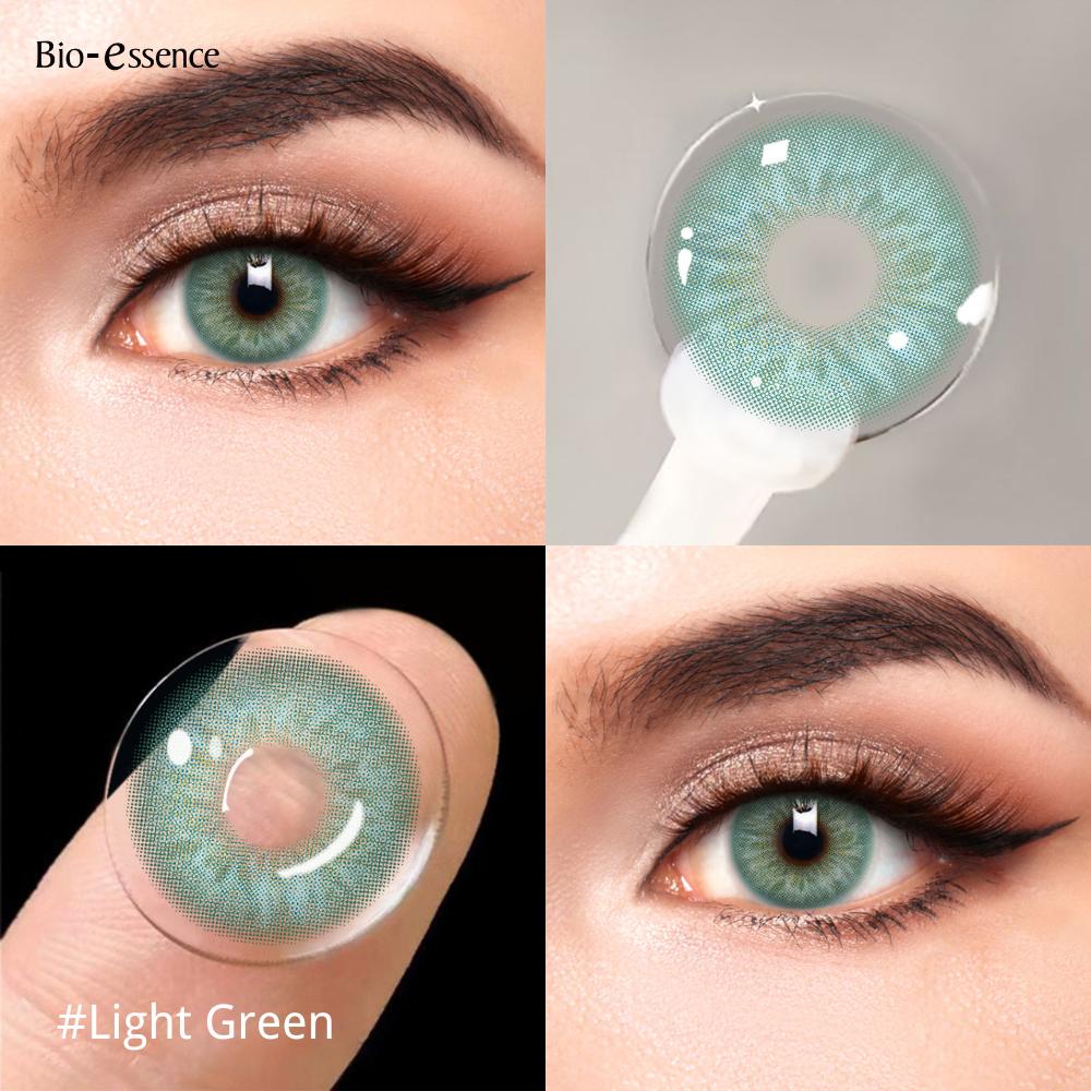 

Bio-essence Grey Eyes Colored Contacts Lenses Brown Lens Blue Eyes Natural Colored Pupils Eye Cosmetics for Party Daily Makeup 0 світло-зелений колір