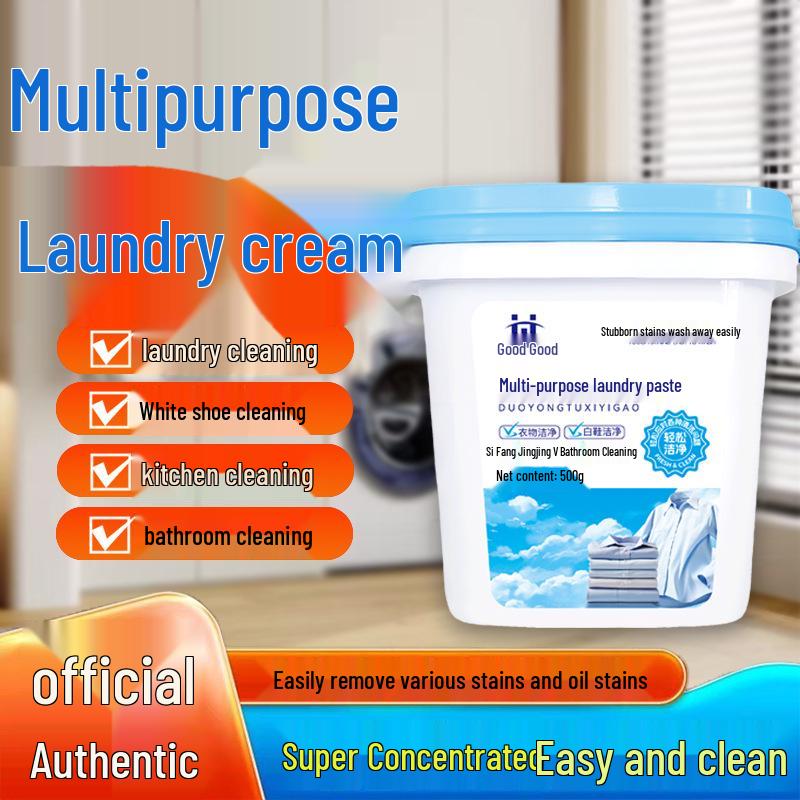 

HaoYiJia Multi-Purpose Detergent: Deep Clean for Laundry, White Shoes, Bathroom, Gentle Stain Removal Regular Size