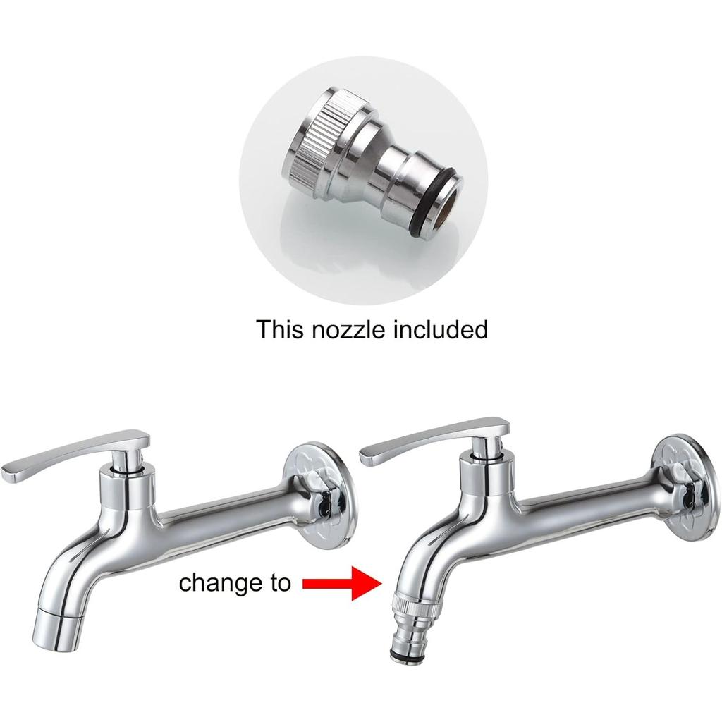 Brass Outdoor Wall Mounted Faucet Mop Basin Single Cold Tap Chrome Garden Hose Spigot G 1/2 inch Connection
