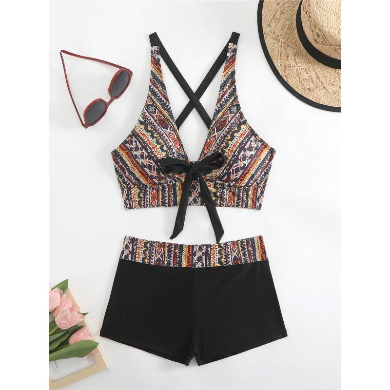 2026 High Waist Bikinis Women Sports Swimwear Print Bathing Suit Female Padded Beach Wear Bathers Swimming Swimsuit Summer