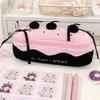Elegante Astuccio Sottile in Peluche Ciliegia - Stile Coreano per Studenti delle Scuole Superiori