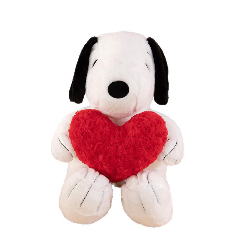 2025 Snoopy Love Heart Bouquet Plush Toy Pillow - Birthday Gift for Girls and Kids