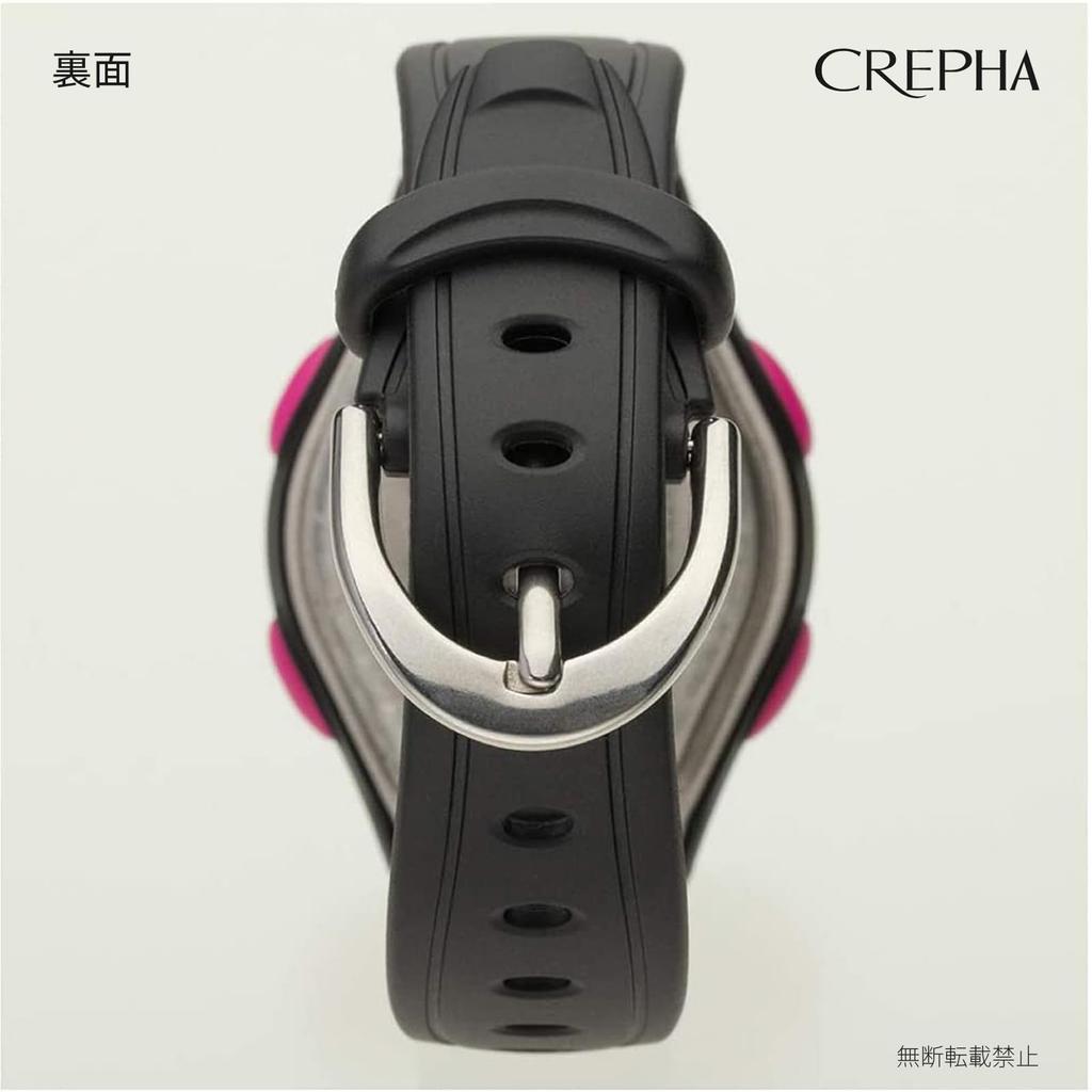 CREPHA Digitaluhr Features Herzfrequenz-Runden und Kalorien T-SPORTS Rate, Zeit, Zähler, multifunktional, wasserdicht (10 ATM), Damen-, rosa,