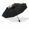 1pc Stained Glass Flower Automatic Folding Umbrella - 8-Rib Compact Travel Umbrella Durable & Portable for Outdoor Use, Perfect Gift055
