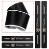 4Pcs Carbon Fiber Car Door Threshold Plate Stickers for Cadillac ATS CTS DTS STS SLS SLR XLR BLS Seville Escalade Tiburon CT6