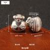 Sterling Silver S999 Wealth Attraction Beads - 3D Money Bag Design for DIY Bracelets