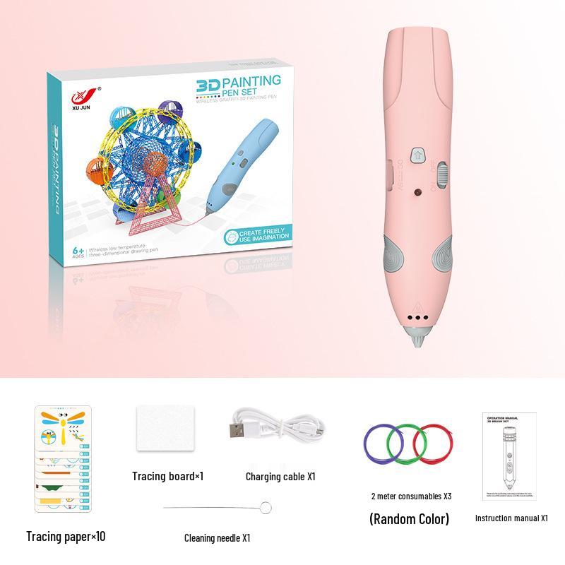 Handmade 3D Printed DIY Toys Set with Low-Temperature 3D Printing Pen