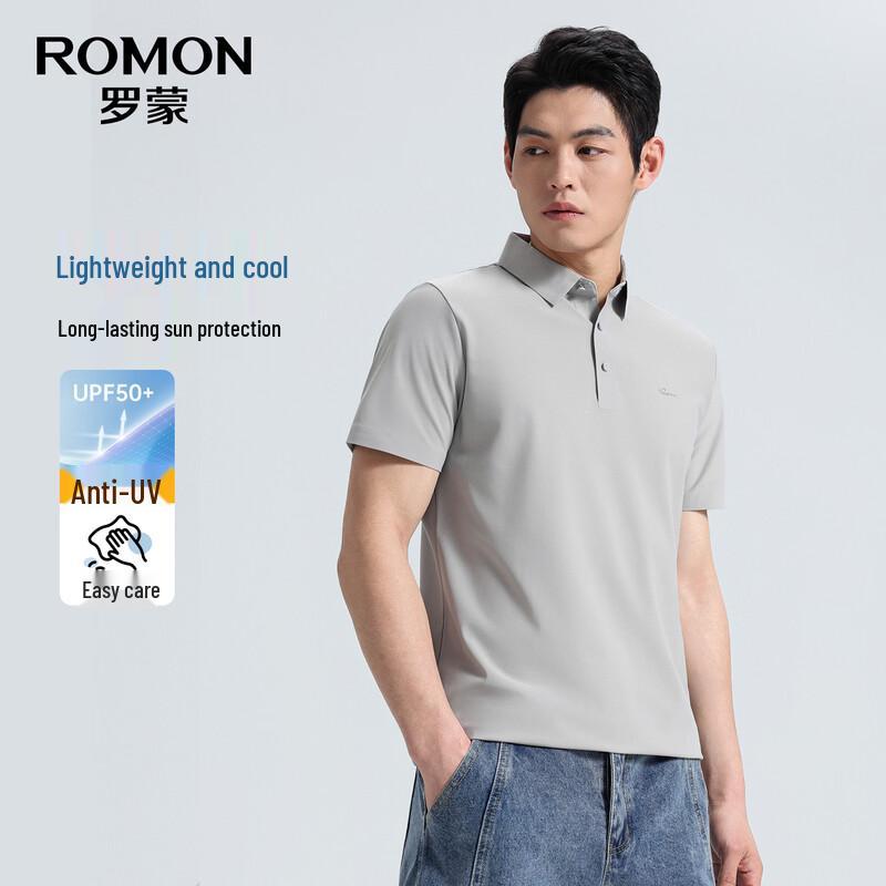 Romon Men s UPF50+ Sun Protection Polo Shirt 190