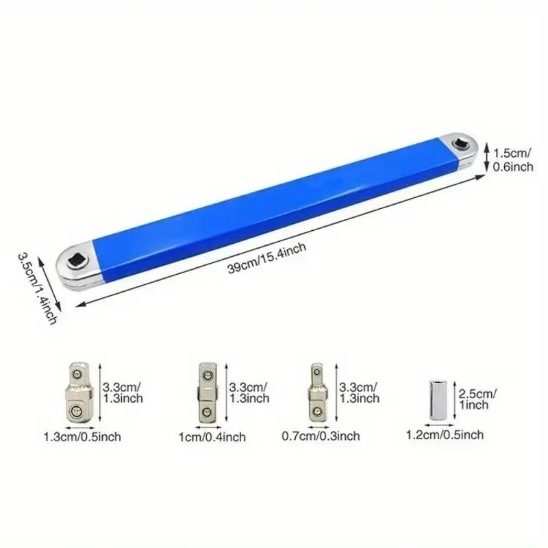 

Offset Extension Ratchet Wrench Long Rotary Key Torque Large Impact Socket Spanner Tight Spaces Automotive Professional Tools