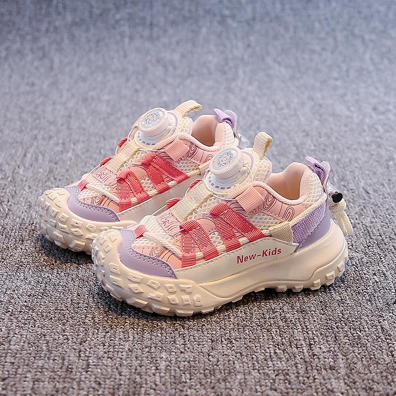 

Boys twist-button sneakers2026New autumn girls college-style running shoes, children s casual shoes, Korean style 26Inner Length16.4cm розовый