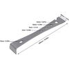 Hardened 3Cr13 Stainless Steel Pry Bar Tool Utility Heavy Duty Claw Bar Flat Pry Bar with Chisel Tips 4 Gauge Hex Hole for Woodworking Beekeeping Car