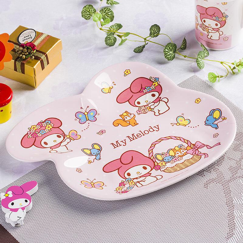 WUHE My Melody Melamine Divided Kids Plate
