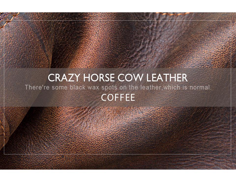 Czarny Anioł Retro Skóra Crazy Horse Męska Torba Na Ramię Crossbody