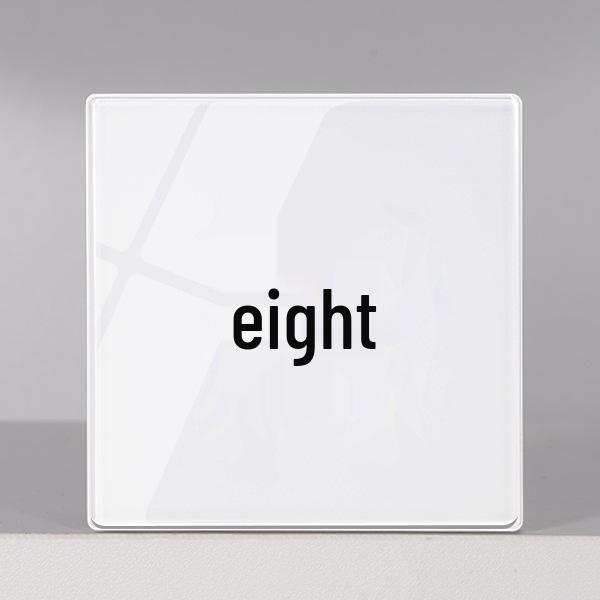 86 Type Creative White Glass Bedside Wall Switch with Indicator Light