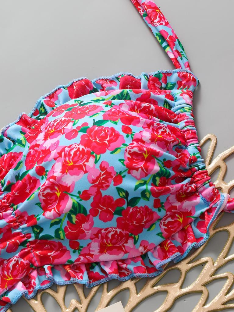 2026 European American Flounce Bandage Bikini Two-Piece Set - Sexy Split Swimsuit