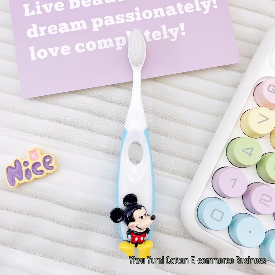 

Children s Toothbrush for Ages 3-12 with Mickey & Minnie, Soft Bristles, Advanced Gum Care, Small Head